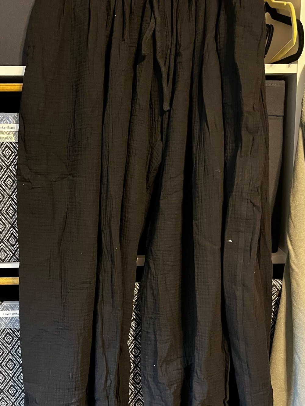 Black women’s parachute Drawstring Pants